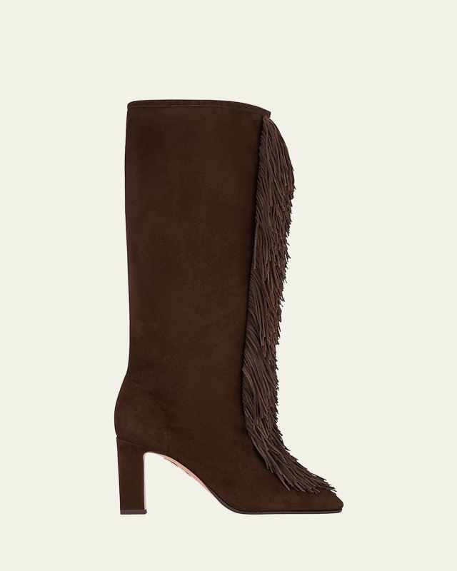 Gytane Fringe Suede Tall Boots